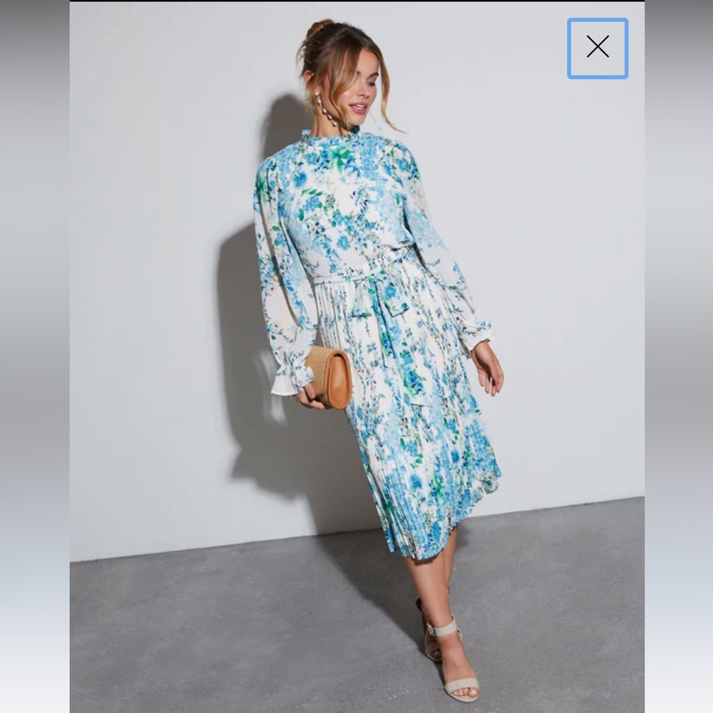 VICI Tempe Floral Ruffle Midi Dress